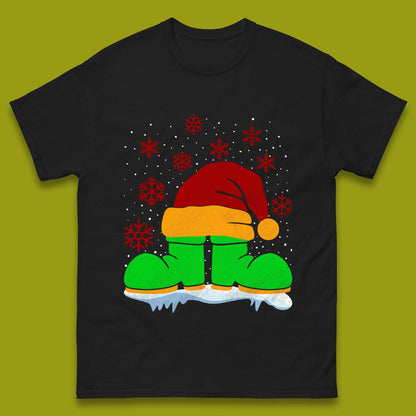 Santa Shoe Christmas Mens T-Shirt