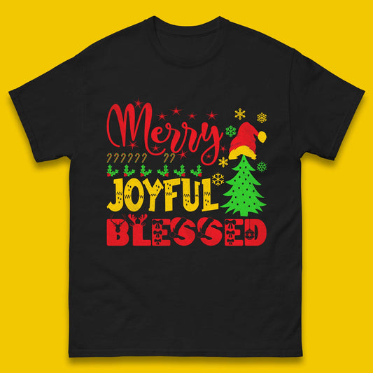 Merry Joyful Blessed Christmas Mens T-Shirt