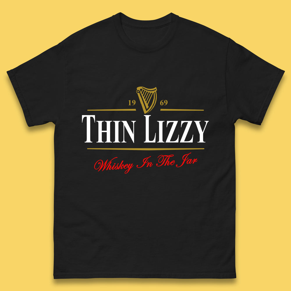 Thin Lizzy Irish Hard Rock Band Whiskey In The Jar Song By Thin Lizzy Irish Traditional Song Mens Tee Top