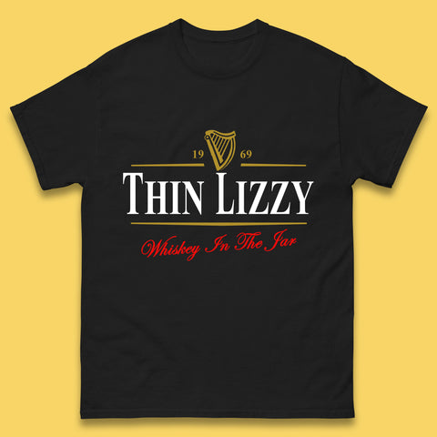 Thin Lizzy Irish Hard Rock Band Whiskey In The Jar Song By Thin Lizzy Irish Traditional Song Mens Tee Top