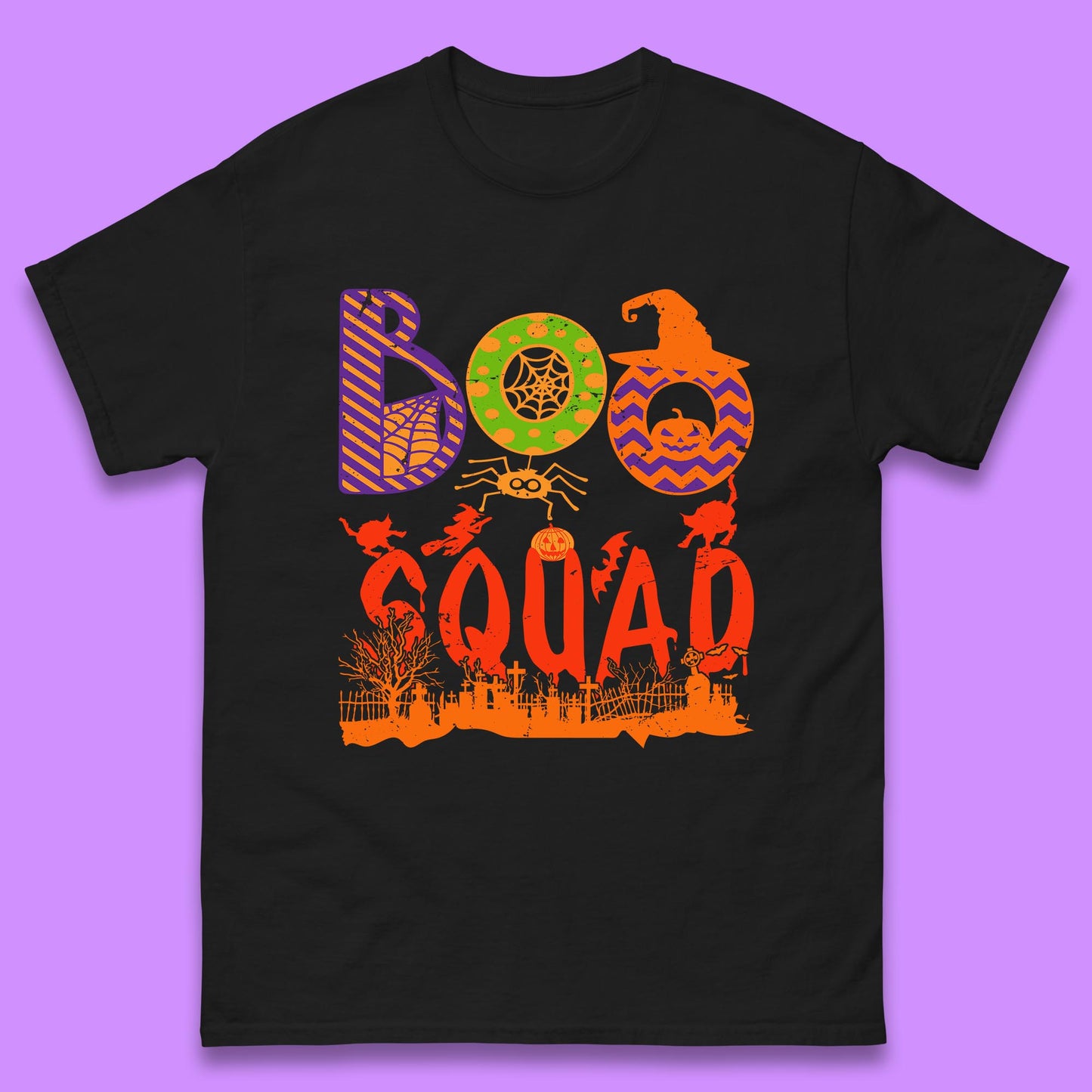 Boo Squad Halloween Matching Costume Horror Boo Crew Mens Tee Top