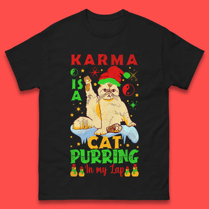 Christmas Karma Is A Cat Mens T-Shirt