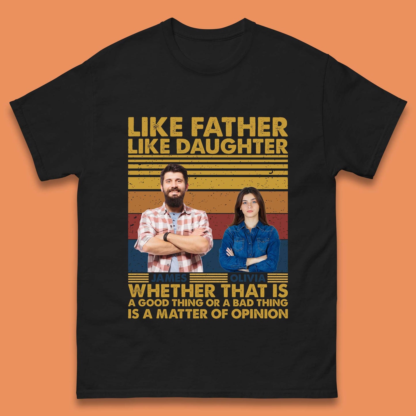 Personalised Like Father Like Daughter Mens T-Shirt
