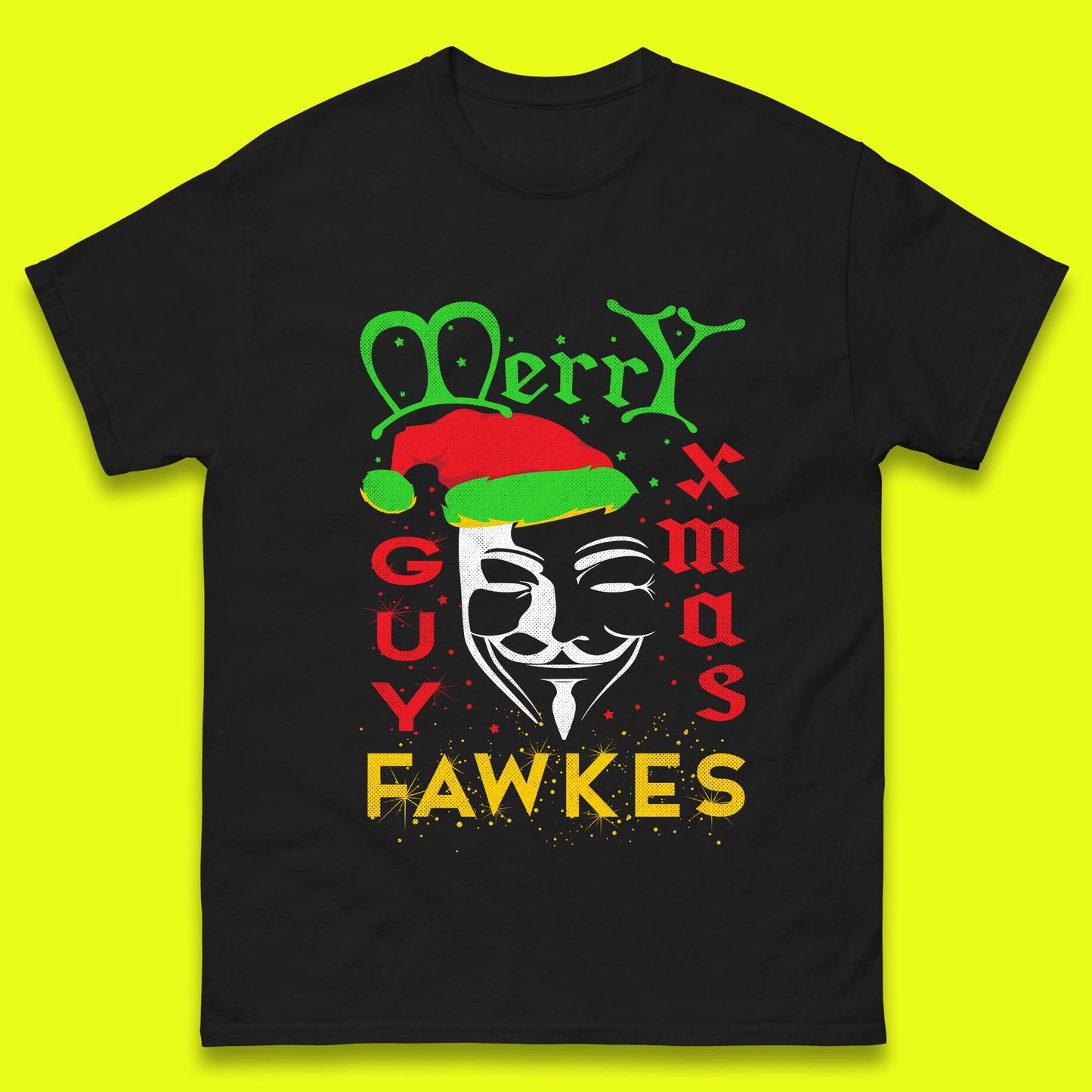 anonymous mask christmas t shirt