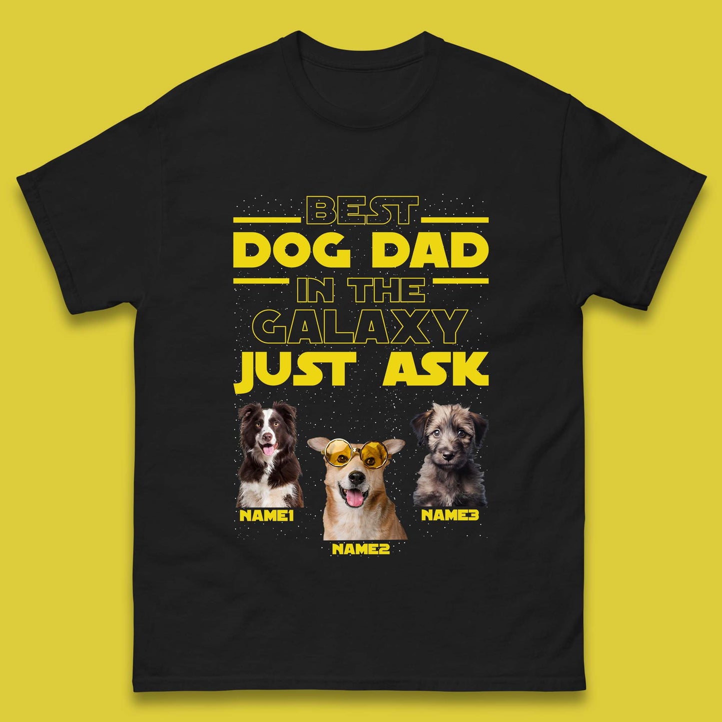 Personalised Best Dog Dad Mens T-Shirt