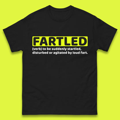 Fartled Definition Funny Sarcastic Dictionary Fart Humor Rude Offensive Joke Mens Tee Top