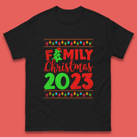Family Christmas 2023 Merry Christmas Squad Xmas Matching Costume Mens Tee Top