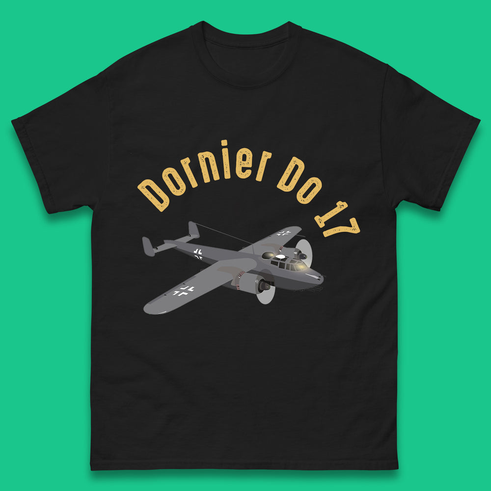 Dornier Do 17 Twin Engined Light Bomber Vintage Retro Military Fighter Jets World War II Remembrance Day Royal Air Force Mens Tee Top