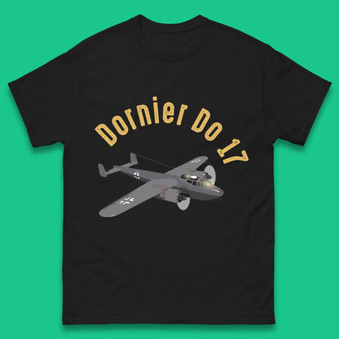 Dornier Do 17 Twin Engined Light Bomber Vintage Retro Military Fighter Jets World War II Remembrance Day Royal Air Force Mens Tee Top