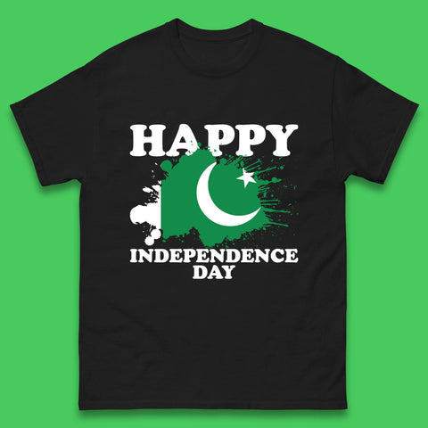 Happy Independence Day Pakistan 14th August Patriotic Pakistani Flag Mens Tee Top
