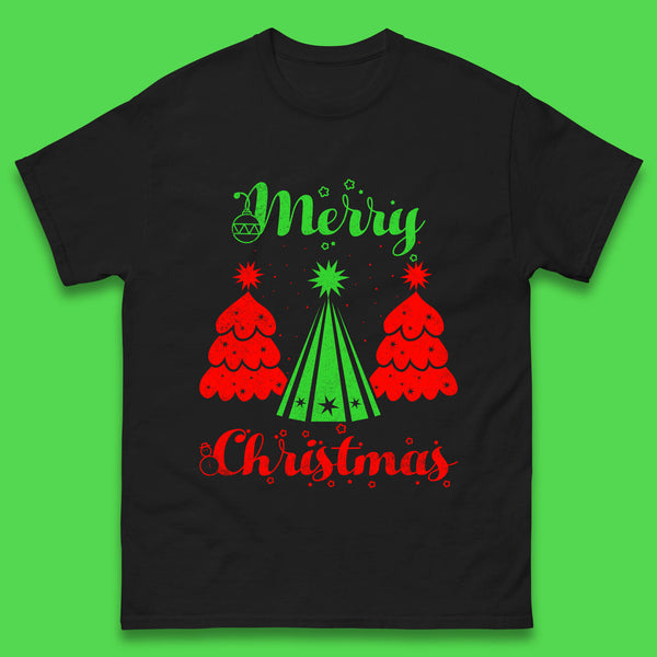 Merry Christmas Tree Xmas Winter Holiday Celebration Merry Xmas Mens Tee Top