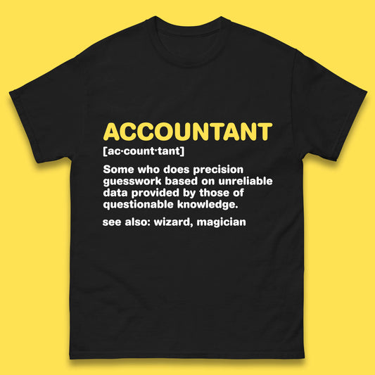 Accountant Noun Wizard Magician Accountant Definition Banker Officers Finance Maintainer Mens Tee Top