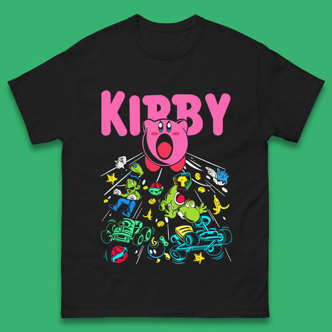 Kirby Consume Karting Mario Kart Ghost Band Heavy Metal Kirby Retro Gaming Mens Tee Top