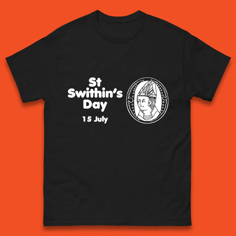 St. Swithin's Day 15 July Saint Swithun's Day Weather Folklore Mens Tee Top