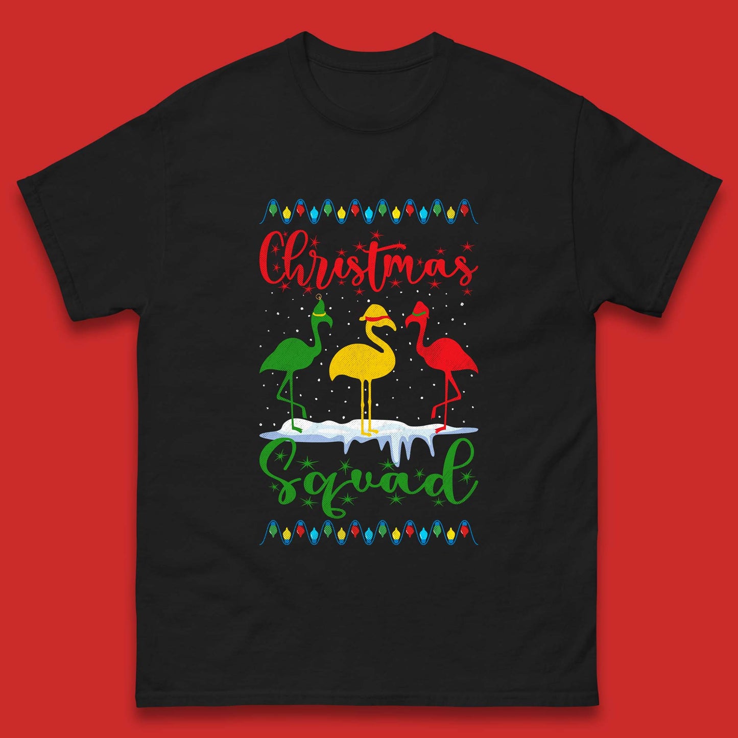 flamingos christmas t shirt