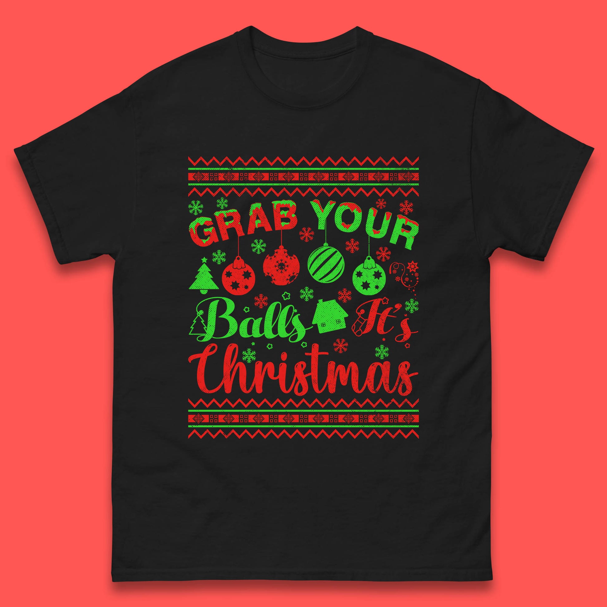 grab your balls christmas funny t shirt