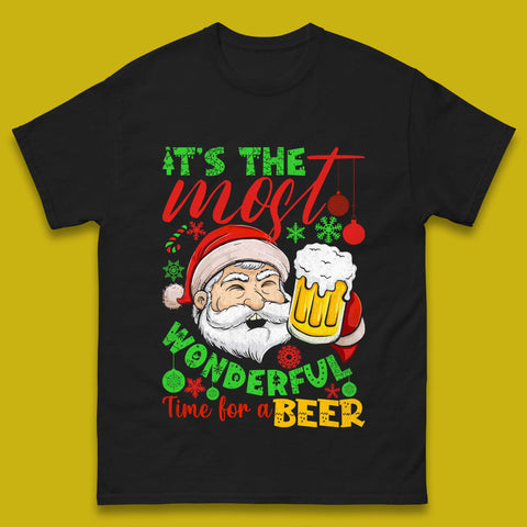 Santa Beer Christmas Mens T-Shirt