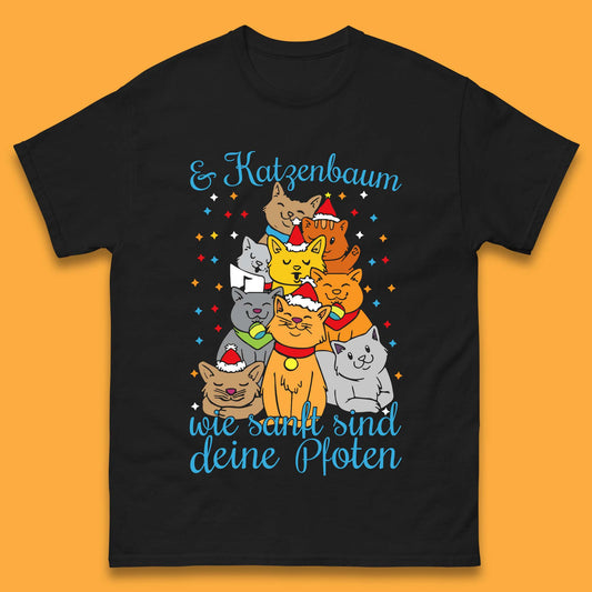 cat christmas tree t shirt