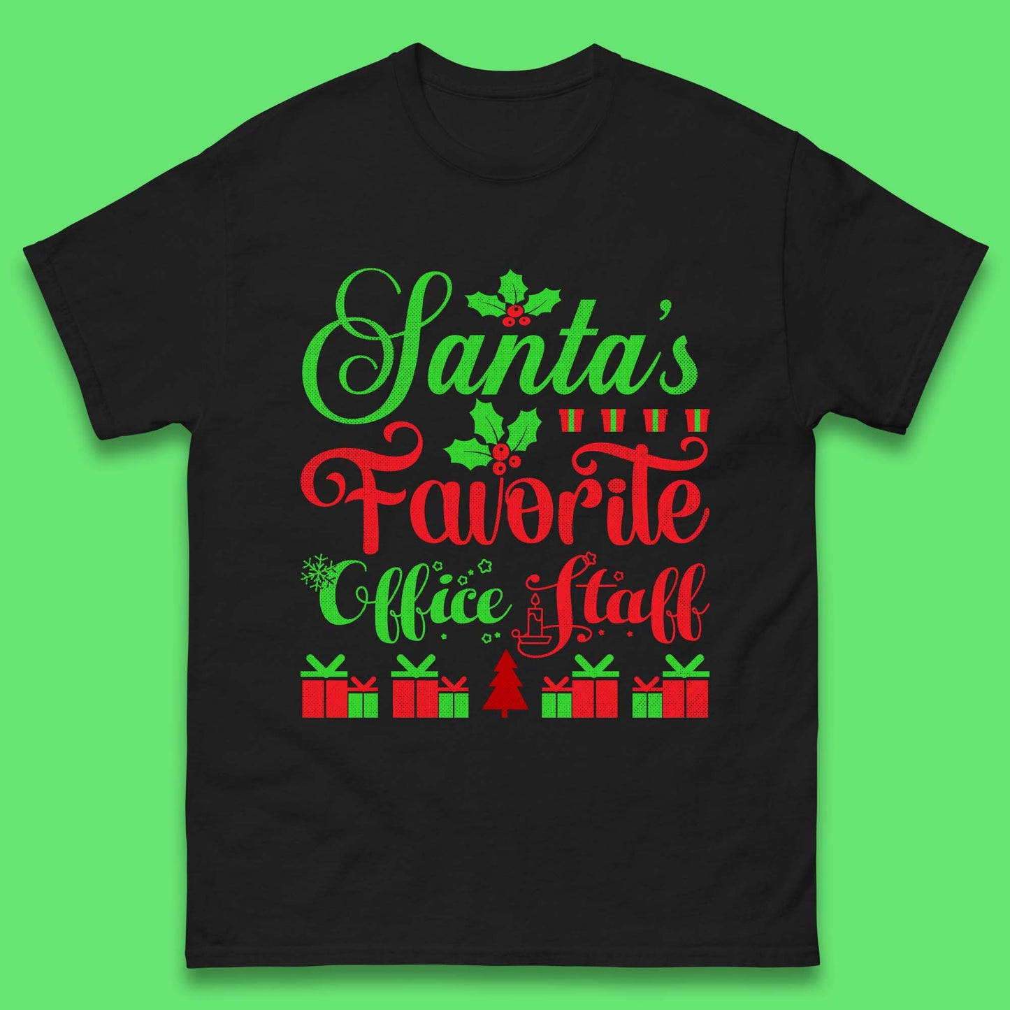 Office Staff Christmas Mens T-Shirt