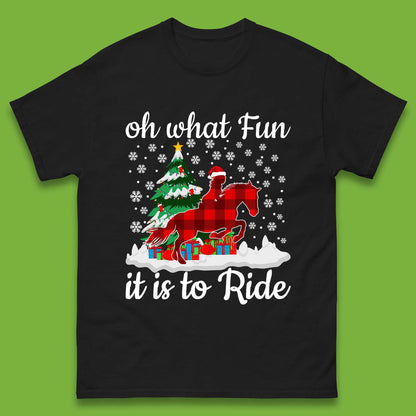 horse riding christmas t shirt
