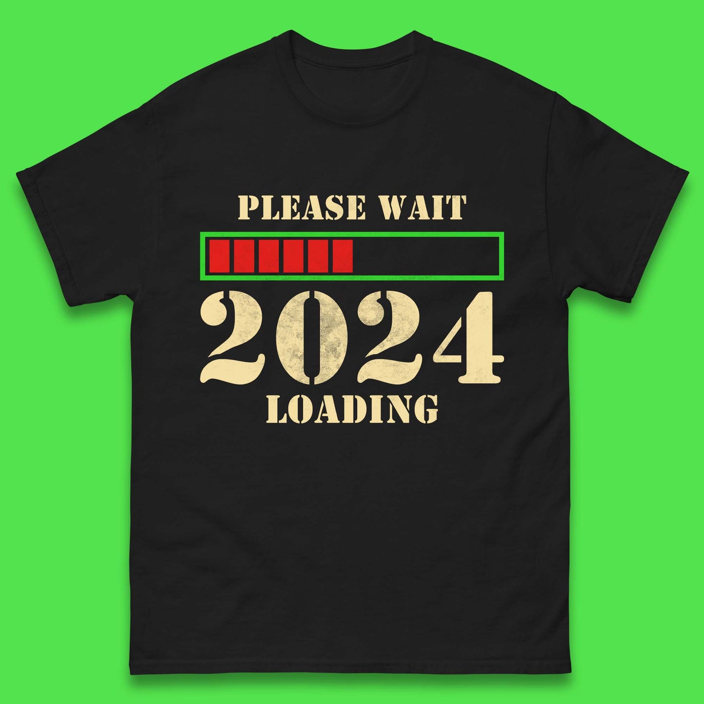 Please Wait 2024 Loading Mens T-Shirt
