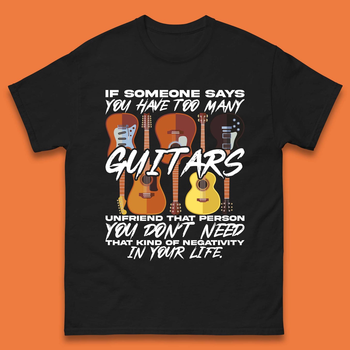 Too Many Guitars Mens T-Shirt