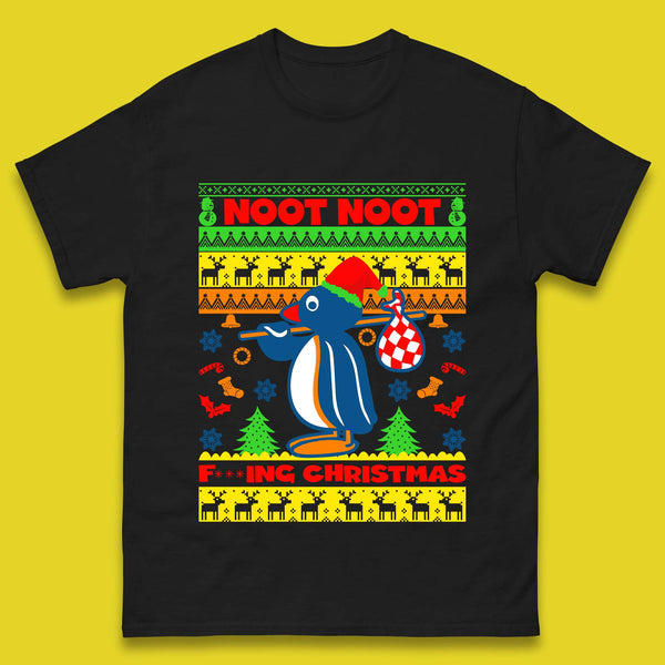 Penguin Noot Noot Christmas Mens T-Shirt