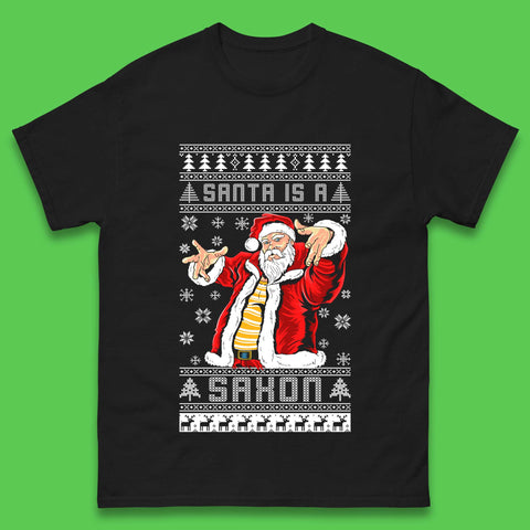 Santa is A Saxon Christmas Mens T-Shirt