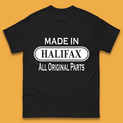 Made In Halifax All Original Parts Vintage Retro Birthday Town in  West Yorkshire, England Gift Mens Tee Top