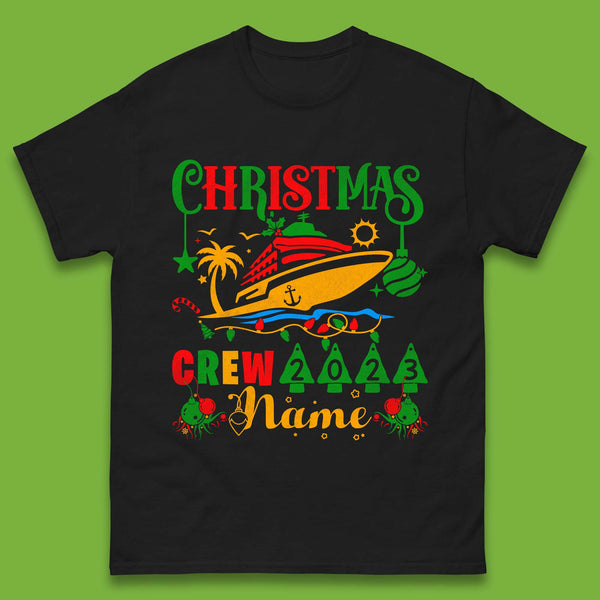 Personalised Cruise Crew Christmas Mens T-Shirt