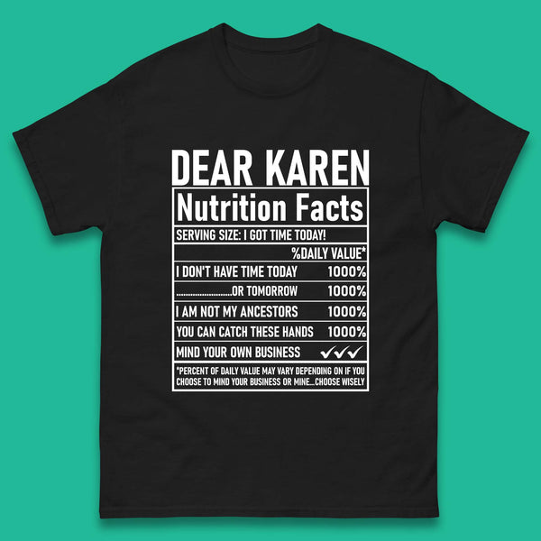 Dear Karen Nutrition Facts Mens T-Shirt