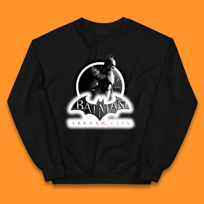 Batman Arkham City Action Adventure Game Batman Basic Logo DC Comics Superhero Gamer Kids Jumper