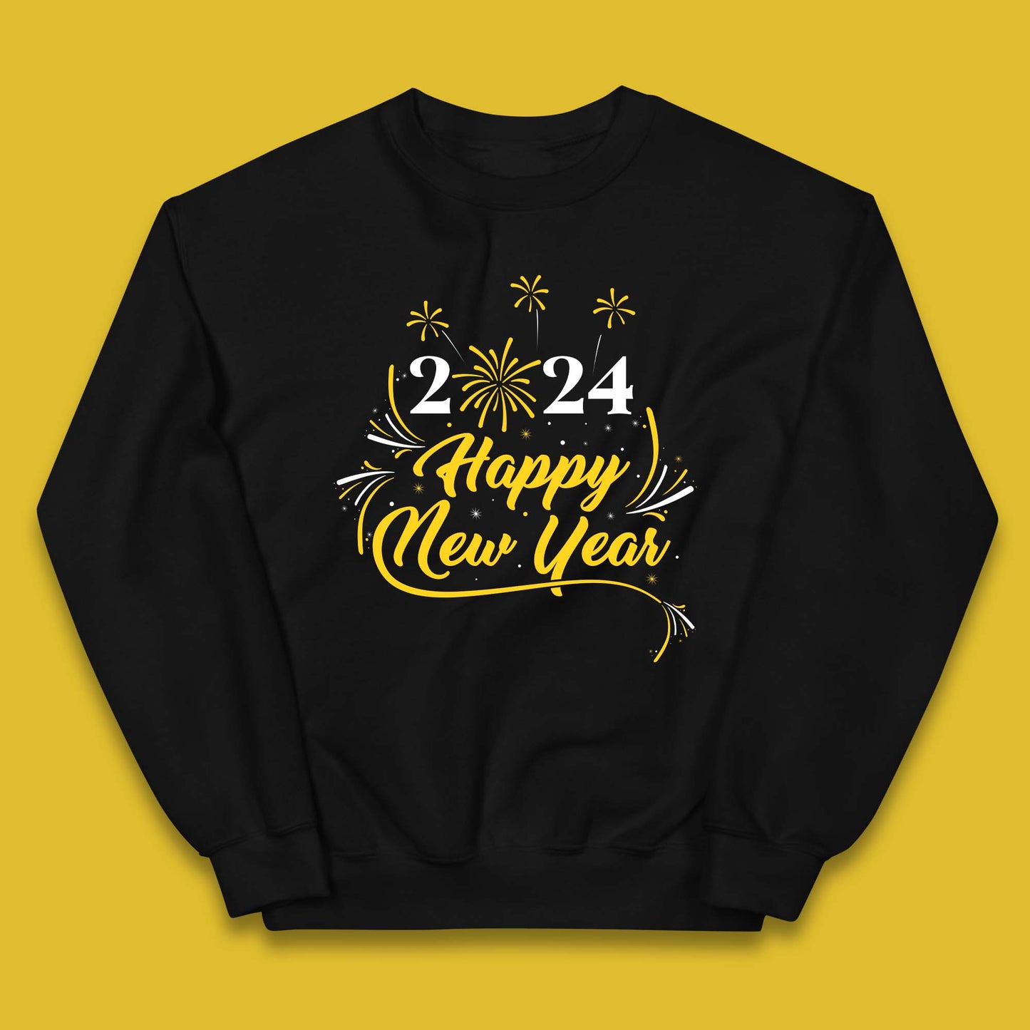 2024 Happy New Year Fireworks Kids Jumper