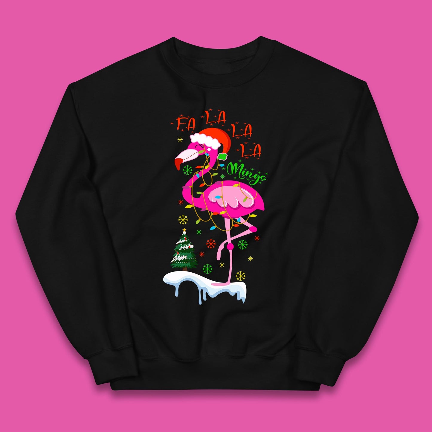 flamingo christmas jumper