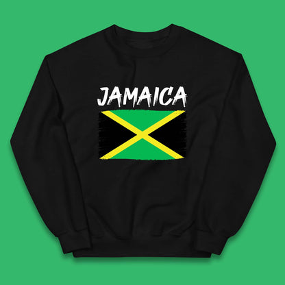 Jamaica Distressed Flag Country In The Caribbean Jamaican Flag Patriotism Kids Jumper