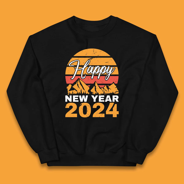 Happy New Year 2024 Camping Camping Kids Jumper