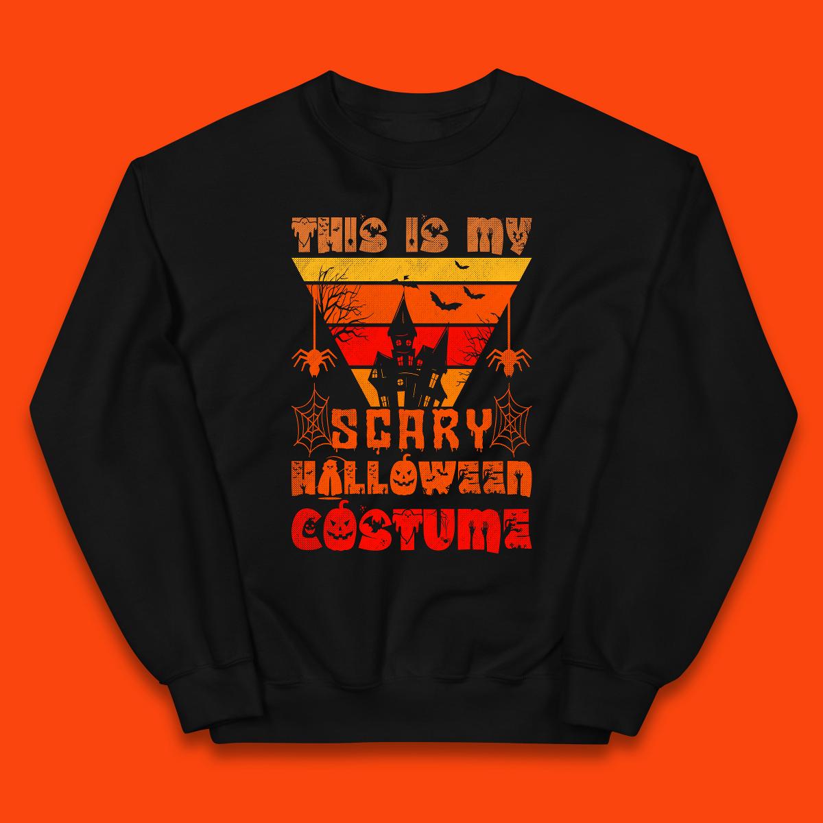 This Is My Scary Halloween Costume Spooky Haunted House Creepy Halloween Kids Jumper