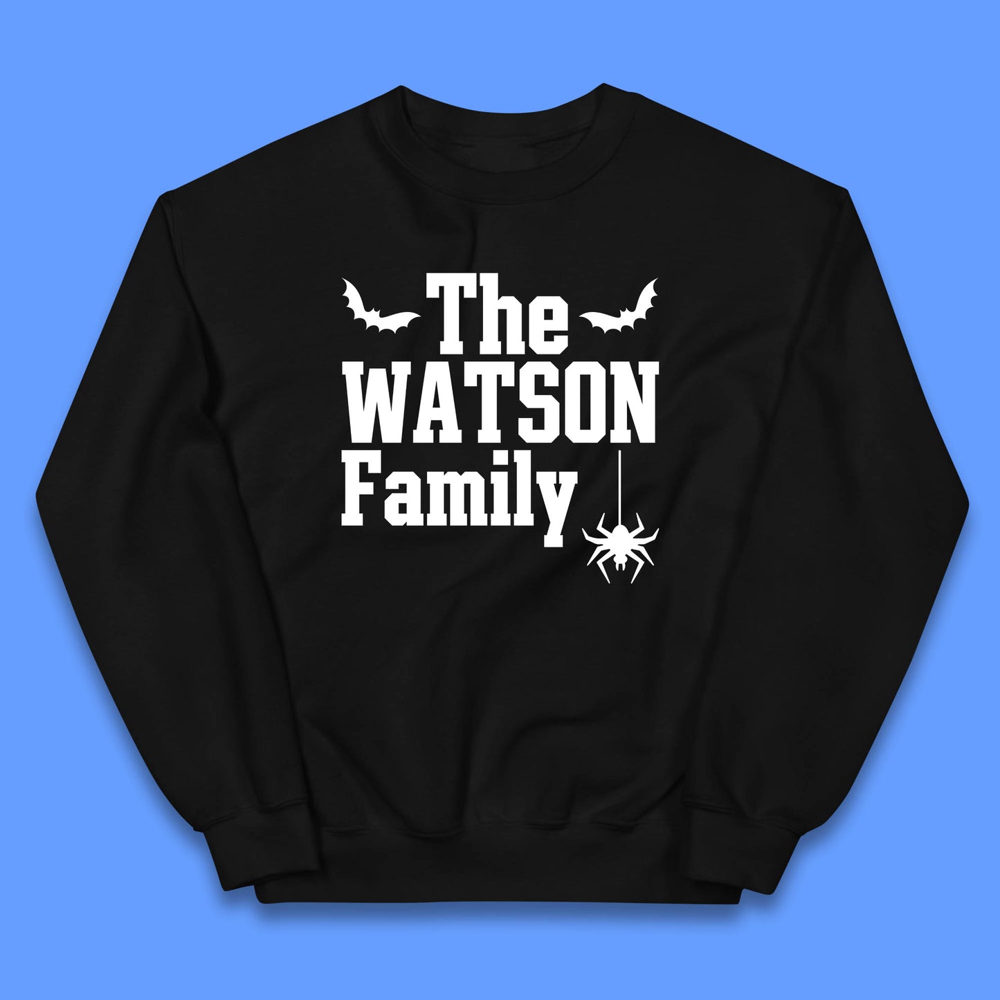 Personalised Halloween Family Your Name Horror Scary Spooky Matching Costume Kids Jumper