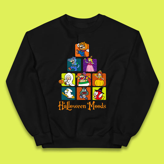 Super Mario Halloween Moods Nintendo Super Mario Game Characters Horror Halloween Spooky Mario Season Kids Jumper