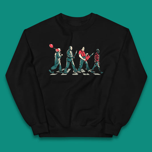 Halloween Friends Horror Movie Characters The Beatles Walk Abbey Road Killer Squad Kids Jumper