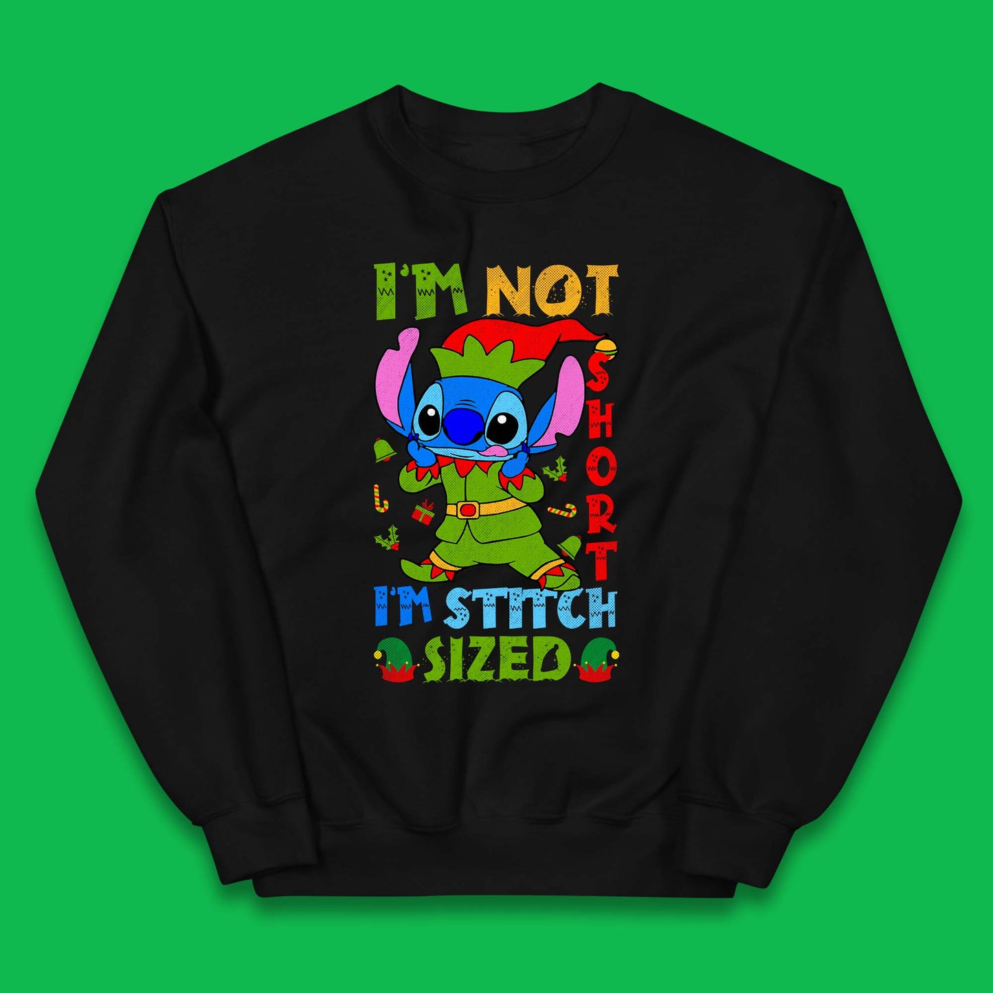 Elf Stitch Christmas Kids Jumper