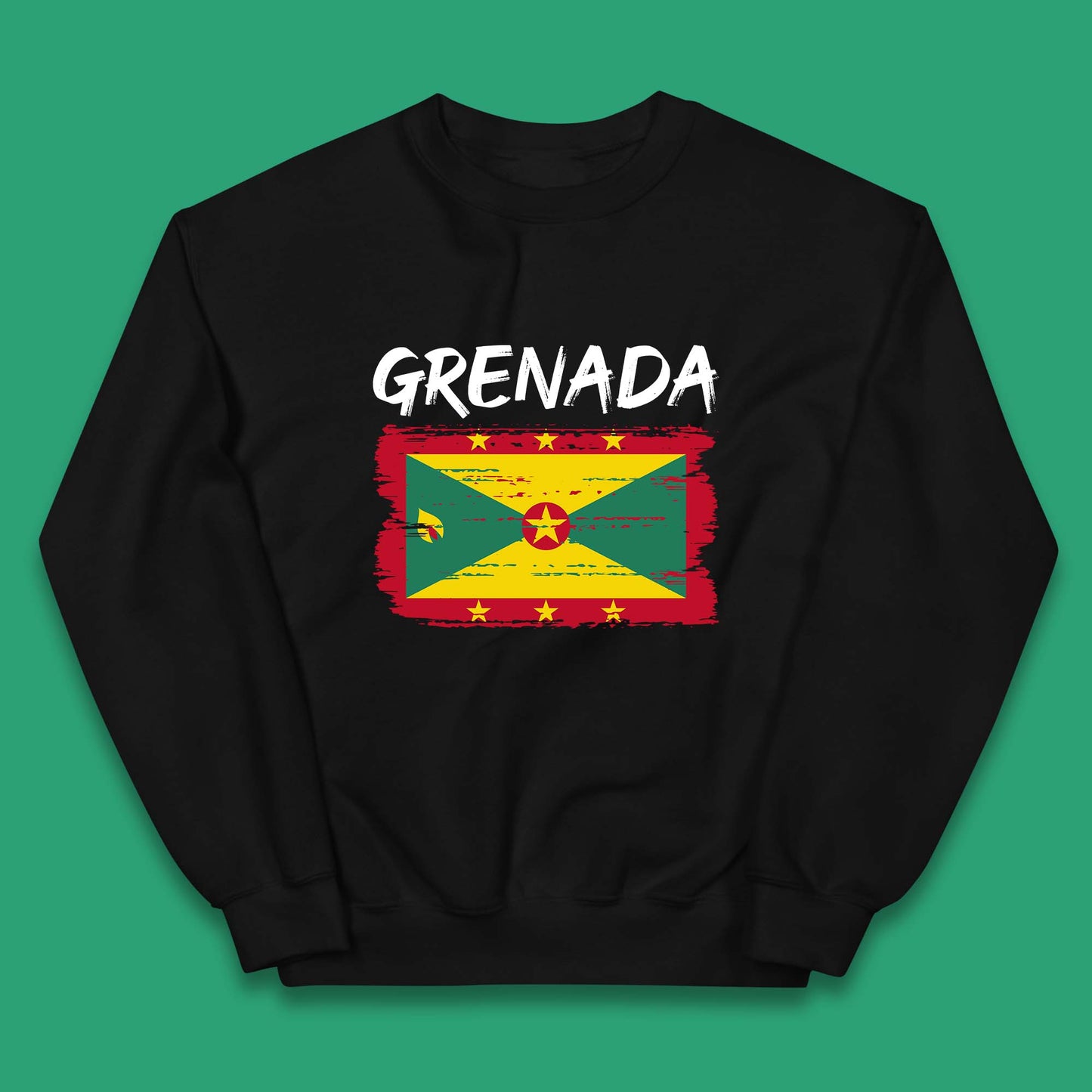 Grenada Flag Distressed Grenadian Heritage Country In The Caribbean Kids Jumper