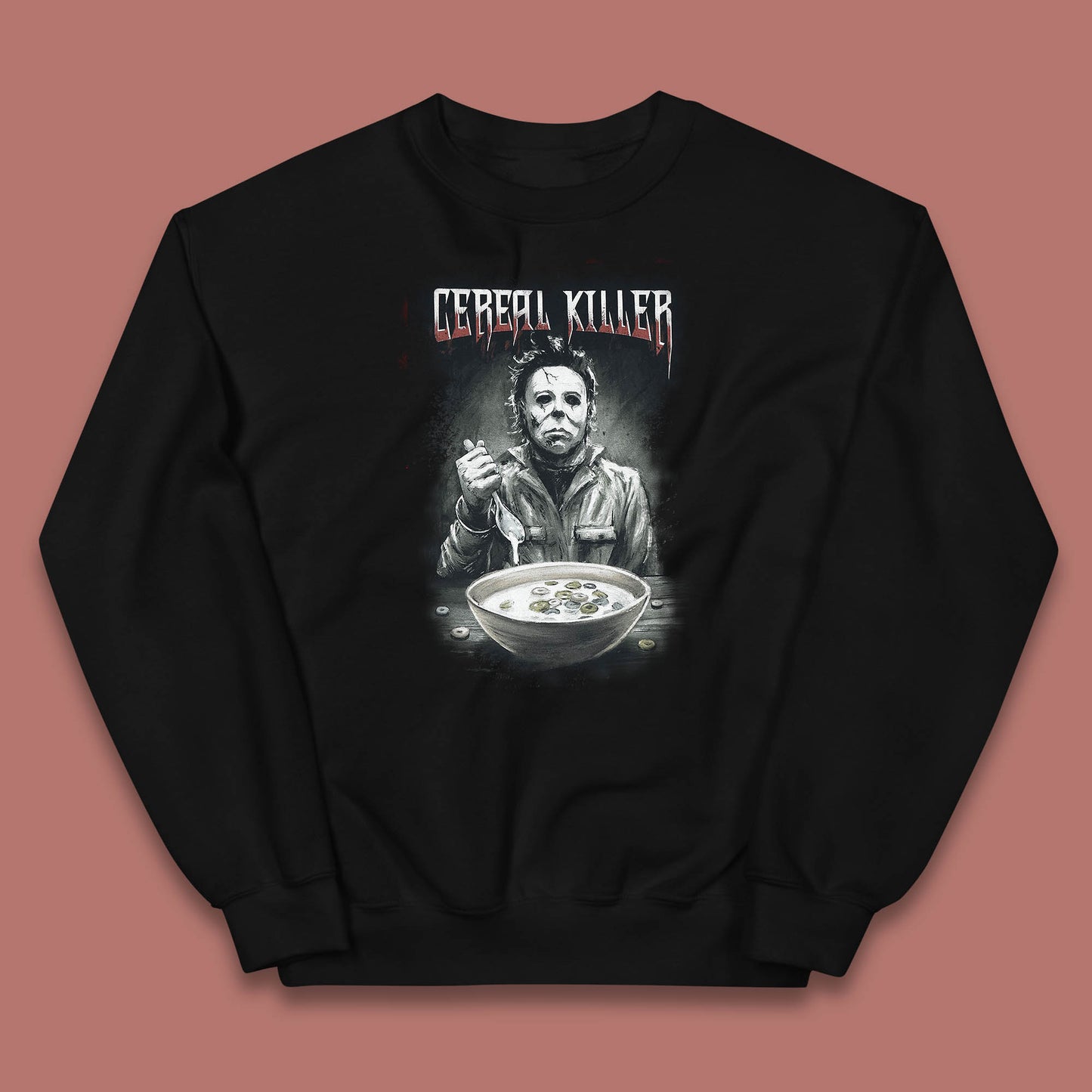 Michael Myers Cereal Killer Halloween Serial Killer Horror Movie Character Kids Jumper