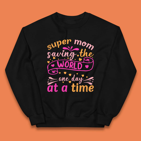 Super Mom Saving The World Kids Jumper