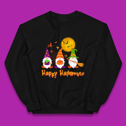 Happy Halloween Gnomies Spooky Witch Gnomes Scary Gnome Lover Kids Jumper