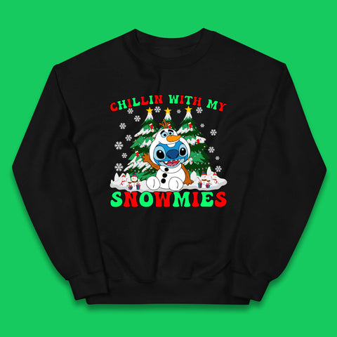 Snowman Stitch Christmas Kids Jumper