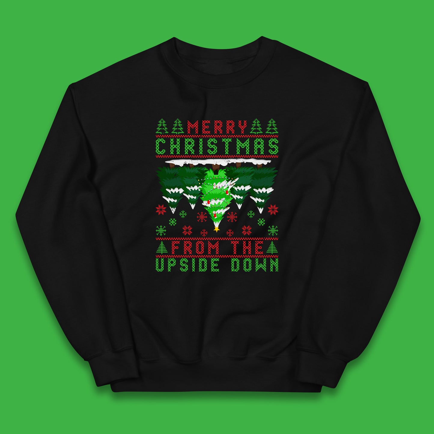 merry christmas from the upside down tree jumper