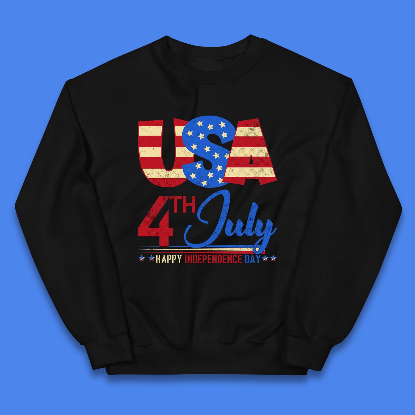 USA 4th July Happy Independence Day Celebration Patriotic Kids Jumper