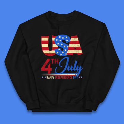 USA 4th July Happy Independence Day Celebration Patriotic Kids Jumper