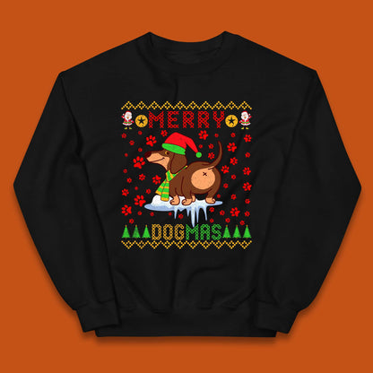 Merry Dogmas Christmas Kids Jumper